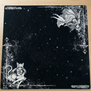 Space Waifu's - Black Metal Print - 24" Two Player Mat