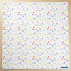 Retro Dots on White - 24" Two Player Mat